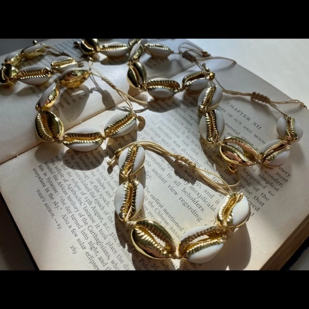 Gold Cowrie Shell Bracelet